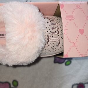 Pink Juicy Couture slippers with rhinestones